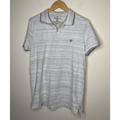 American Eagle Outfitters Shirts | American Eagle Mens Medium Polo Shirt Gray Striped Flex Classic Fit Short Sleeve | Color: Gray | Size: M