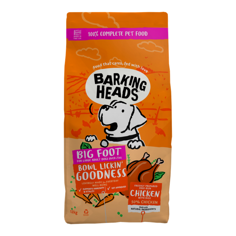 12kg Barking Heads Chicken Bowl Lickin' Goodness Big Foot Dry Dog Food