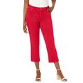 Plus Size Women's Classic Cotton Denim Capri by Jessica London in Vivid Red (Size 26) Jeans