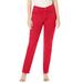 Plus Size Women's Classic Cotton Denim Straight-Leg Jean by Jessica London in Vivid Red (Size 36) 100% Cotton