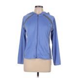 SJB St. Active by St. Johns Bay Zip Up Hoodie: Blue Tops - Women's Size Medium Petite