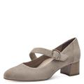 Tamaris COMFORT Damen Pumps mit Riemen aus Leder Mary Jane, Grau (Hellgrau), 38 EU