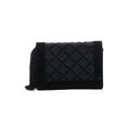 Lord & Taylor Clutch: Quilted Black Print Bags