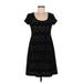 Ronni Nicole Casual Dress - A-Line: Black Chevron Dresses - Women's Size 6