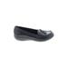 Clarks Flats: Slip On Wedge Casual Black Print Shoes - Women's Size 7 - Almond Toe