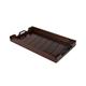 Bamboo Land- Large Wooden Serving Tray, 20”X12’’, Dark Brown, Bamboo Tray, Bamboo Serving Tray, Wooden Trays for Food, Bed Tray Decor, Drink Tray, Serving Tray Wood, Wooden Tray with Handles