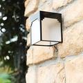 DameCo Solar LED Outdoor Wall Light Exterior Wall Sconce Modern Square Acrylic Wall Lamp Simple Black IP55 Waterproof Wall Lantern ABS Porch Courtyard Durable (Color : White Light) interesting