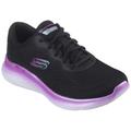 Sneaker SKECHERS "SKECH-LITE PRO-STUNNING STEPS" Gr. 39, bunt (schwarz, violett) Damen Schuhe Sneaker mit Air-Cooled Memory Foam, Freizeitschuh, Halbschuh, Schnürschuh
