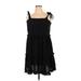 Shein Casual Dress - Mini Square Sleeveless: Black Print Dresses - Women's Size X-Large