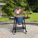 Sunjoy 20 in. Charcoal Grill, Egg-shaped Outdoor Grill with Pizza Stone, Ultimate BBQ Grill and Smoker with Wheels