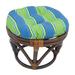 Bay Isle Home™ Indoor/Outdoor Ottoman Cushion Polyester in Green/Blue | Wayfair C4935AB58AE44431A008847A7ECDDFAE