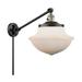 Breakwater Bay There'sa 1 - Light Dimmable Plug-in Swing Arm Glass/Metal in White/Black/Yellow | 13 H x 12 W x 20 D in | Wayfair