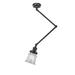 Longshore Tides Capone 1 - Light Dimmable Plug-in Swing Arm Glass/Metal in Gray | 30 H x 8 W x 30 D in | Wayfair 238-PN-G182S-LED