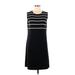 Jones Wear Casual Dress - Shift Crew Neck Sleeveless: Black Print Dresses - Women's Size Medium