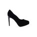 Charles by Charles David Heels: Pumps Stilleto Minimalist Black Solid Shoes - Women's Size 8 1/2 - Almond Toe