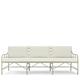 Outdoor Sofa AMALFI - Outdoor 3-Sitzer Sofa, Stoff in Cremeweiß & Metall in Taupe, B220