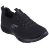 Slip-On Sneaker SKECHERS "SUMMITS", Damen, Gr. 42, schwarz (schwarz, uni), Textil, unifarben, sportlich, Schuhe, Freizeitschuh, Halbschuh, Slipper mit flexibler Traktionslaufsohle