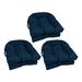Red Barrel Studio® 6 - Piece Outdoor Seat Cushion Polyester in Blue | 3.5 H x 16 W x 16 D in | Wayfair 53CBCD654F1748789E50C511A7387D3D