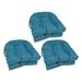 Red Barrel Studio® 6 - Piece Outdoor Seat Cushion Polyester in Blue | 3.5 H x 16 W x 16 D in | Wayfair 445CFC39C75242A9BCCBFE7BFA4DD7DC