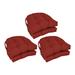 Red Barrel Studio® 6 - Piece Seat Outdoor Cushion Polyester/Cotton Blend in Red/Brown | 3.5 H x 16 W x 16 D in | Wayfair