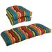 Latitude Run® U-Shaped Patterned Tufted Settee Outdoor Cushion Set of 3 | Wayfair 6DF89BAF258F446A92C567B233EF788C