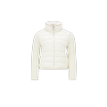 MONCLER ENFANT Padded Wool Zip-Up Cardigan, White, Size: 6Y