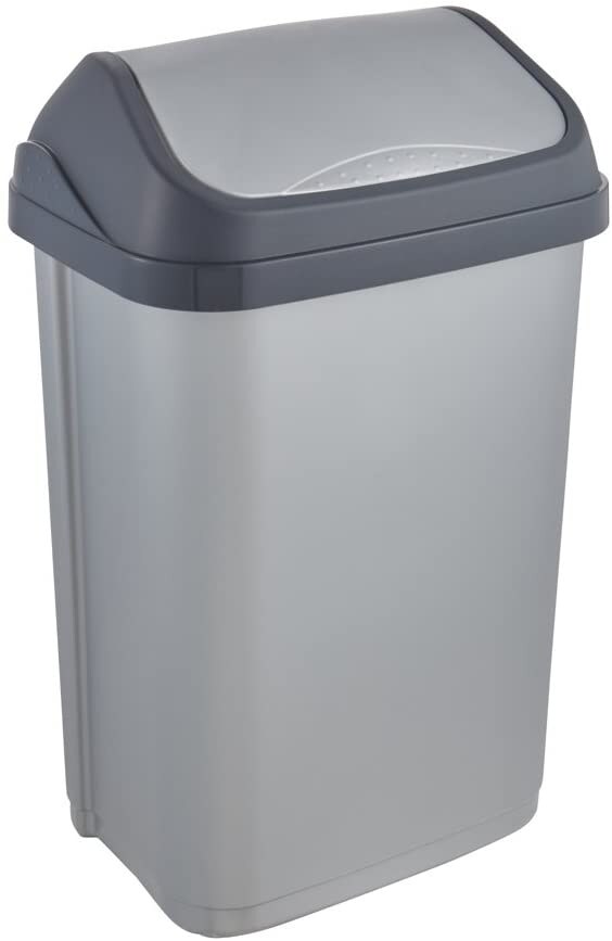 KEEEPER 25L Mülleimer mit silbernem Schwingdeckel, Swantje-Kollektion Image