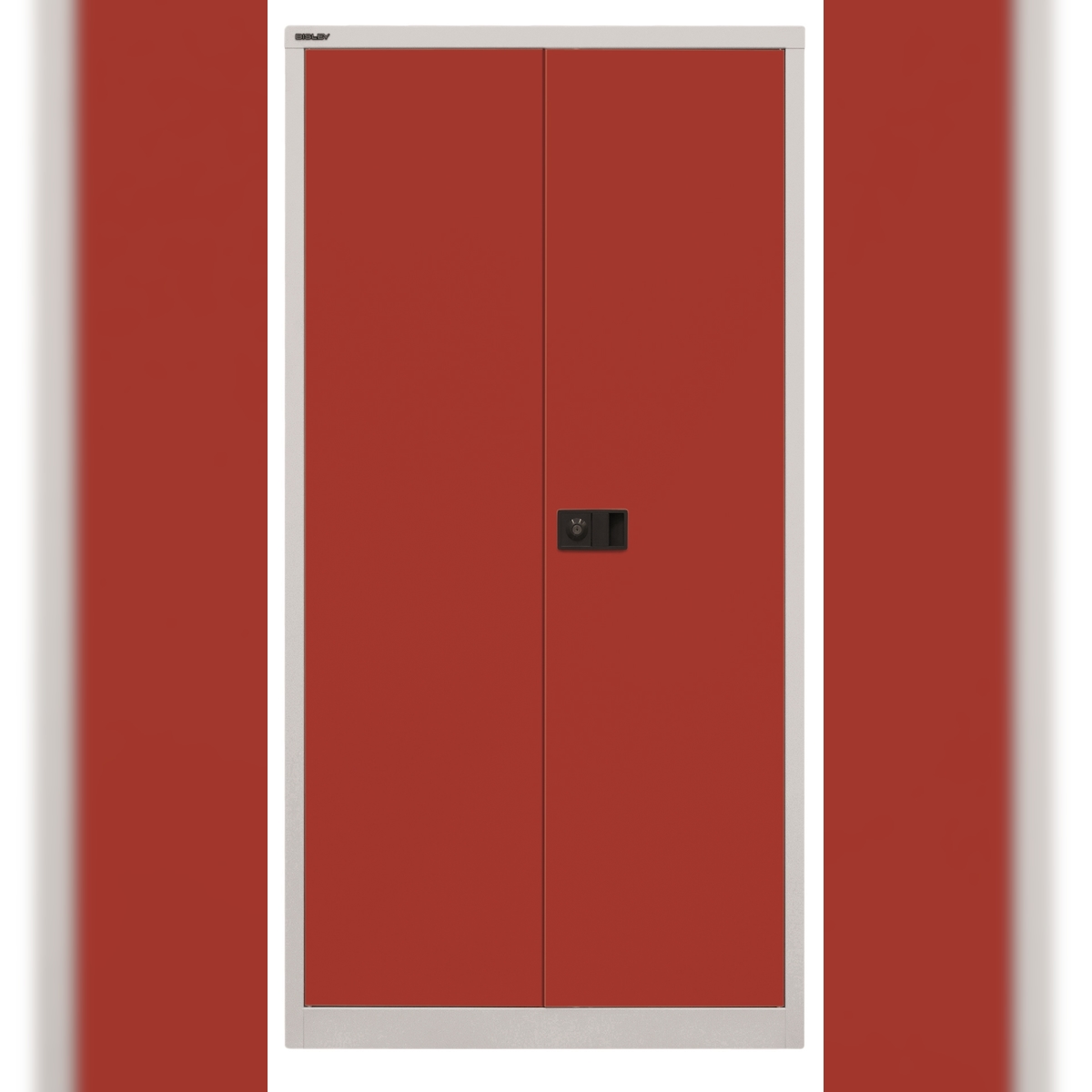 BISLEY Universal Flügeltürenschrank abschließbar - Stahlschrank mit 3-Punkt-Schloss & Flügeltüren - Aktenschrank aus Metall mit 3 Fachböden für 4 Image