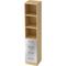bümö office Aktenschrank Regal mit Schubladen, Büroschrank schmal aus FSC-Holz, 40cm breit in Ahorn/Silber - Aktenregal & Schubladenschrank mit