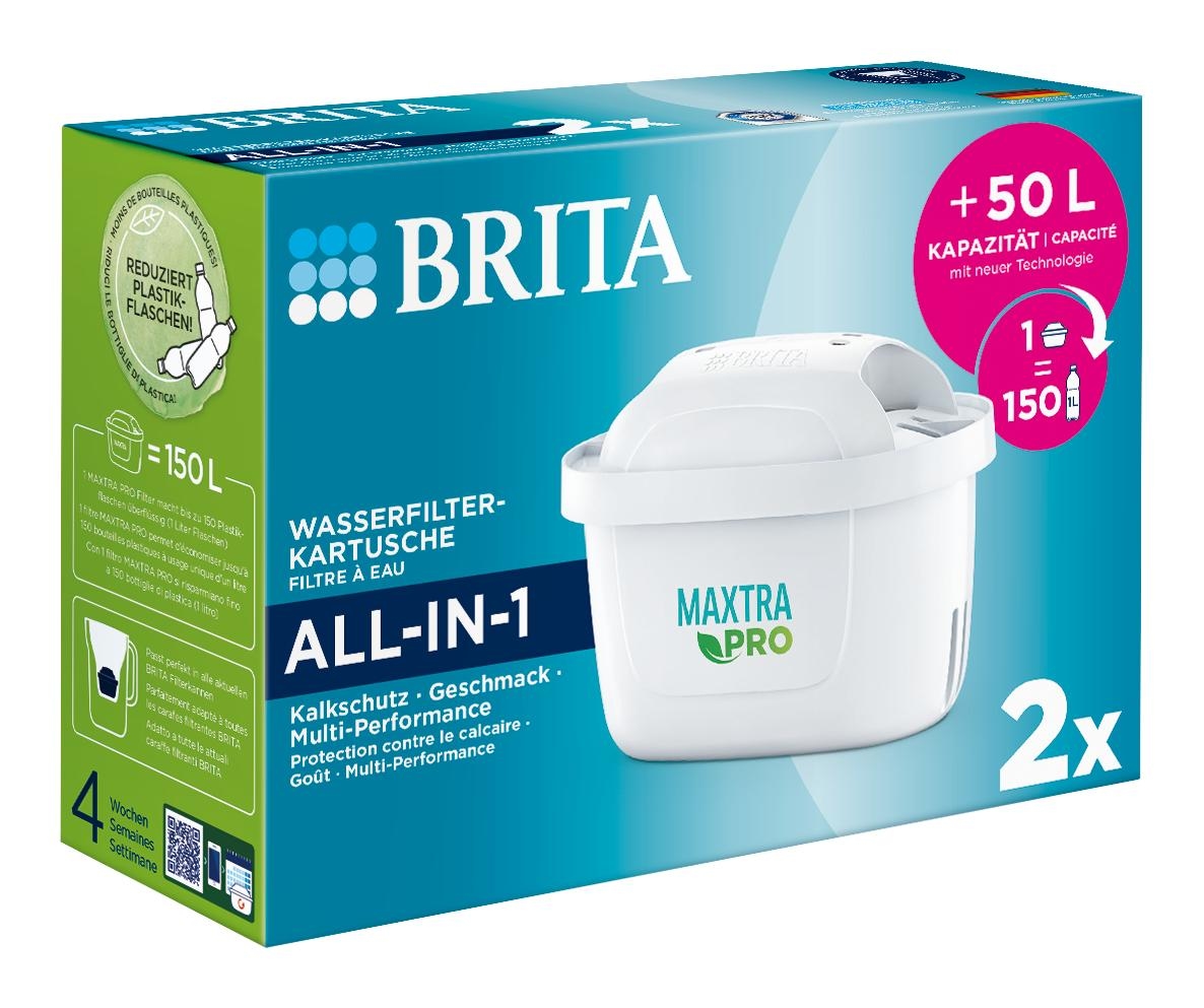 Brita Maxtra Pro All-In-1 Wasserfilter Kartusche, 50 L, weiß, 2 Stück Image