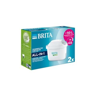 Brita Maxtra Pro All-In-1 Wasserfilter Kartusche, 50 L, weiß, 2 Stück
