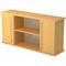 bümö Sideboard Buche mit Flügeltüren & Regal - Büromöbel Sideboard Holz 166cm breit, 45cm schmal, Büro Schrank für Flur oder als Wohnzimmer-Kommode