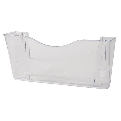 Deflecto wandmontierbarer Prospektständer Polystyrol 380 x 105 x 180mm DIN A4 Transparent Image