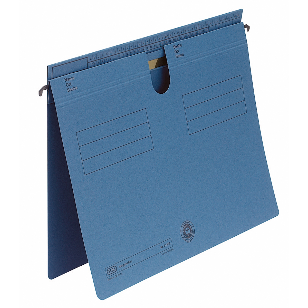 ELBA Hängehefter 100555351 DIN A4 kaufm./Amtsheftung Karton blau Image