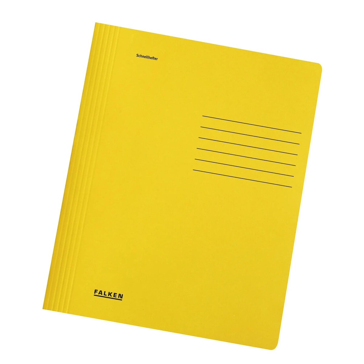 Falken 26001208 Schnellhefter Karton, gebrauchsfertig gefaltet, für DIN A4, 240g/m2 Manila-RC-Krt., intensivfarben, 10er Poly - Gelb Image