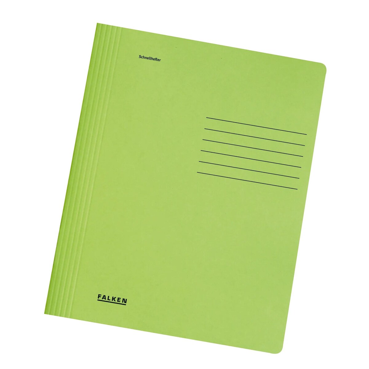 Falken 26001216 Schnellhefter Karton, gebrauchsfertig gefaltet, für DIN A4, 240g/m2 Manila-RC-Krt., intensivfarben, 10er Poly - Hellgrün Image