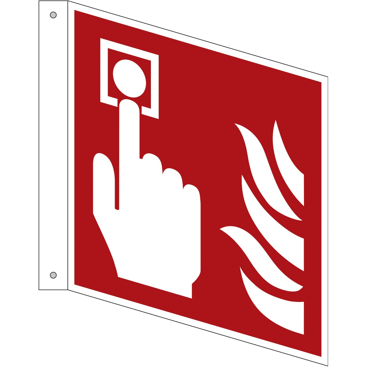 Soennecken Hinweisschild Brandmelder Fahne ISO 7010 F005 200x200mm PVC Image