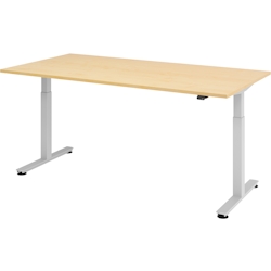 bümö elektrisch höhenverstellbarer Schreibtisch Ahorn 200x100 cm - Schreibtisch höhenverstellbar elektrisch, elektrischer Schreibtisch & Gaming Image