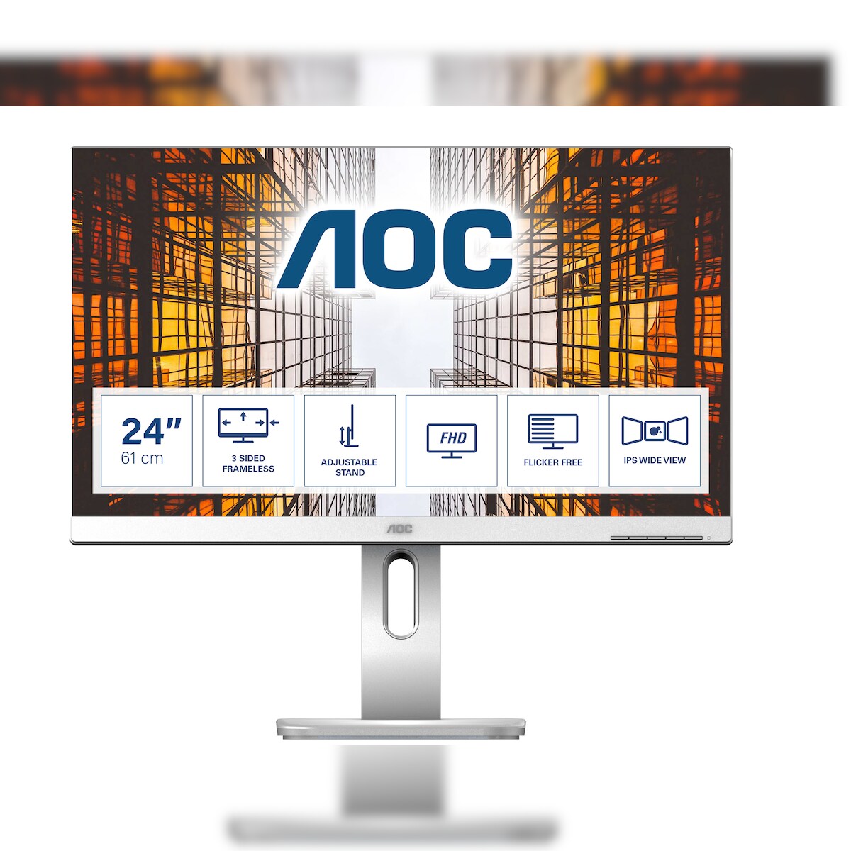 AOC P1 X24P1/GR Computerbildschirm 61 cm (24") 1920 x 1200 Pixel WUXGA LED Grau Image