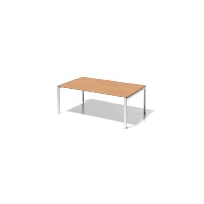 Bisley Cito Konferenztisch höhenverstellbar - 200 x 120 cm Meetingtisch XXL Schreibtisch in Ahorn - Gestell: verkehrsweiß Image