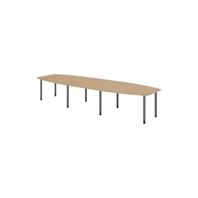 bümö Konferenztisch groß KT40 in Eiche Füße in Graphit Image