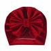 Odeerbi Baby Elastics Hair Bows Headband Autumn Winter Boys Girls Flowers Knitted Windproof Warmth Ear Protection Children Hat Red