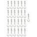 25 Pack Crystal Beaded Hoop Chandelier Parts Dream Catcher Suncatcher Pendant DIY Home Garden Decor