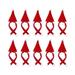 20pcs Red Mini Christmas Scarf and Santa Hat Set Red Wine Bottle Scarf Cover Xmas Party Ornament Home Decoration Accessary(10pcs