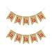 Christmas Decorative Banner Garland Ornament Linen Pull Flag Dovetail Shape Banner Party Supplies