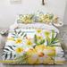 3D Flowers Print Duvet Cover Bedding Setï¼ŒLuxury flower jacquard 100% cotton vintage oil painting style queen double size home hotel modern flat sheet