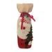 Christmas Wine Bottle Cover Drawstring Snowman Pattern Bag Santa Claus Snowman Tableware for Christmas New Year Decoration