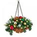 Christmas Hanging Baskets Garlands Artificial Christmas Hanging Baskets Christmas Garlands Garden Decorations