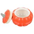 Ceramic Sugar Jar Pumpkin Shape Jar Bean Storage Jar Tea Canister Ceramic Sugar Holder