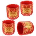 4 Pcs Water Cup Vintage Decor Sacrifice Cup Ceramic Cup Home Decor Holy Water Holder Offering Cup Meditation Cup